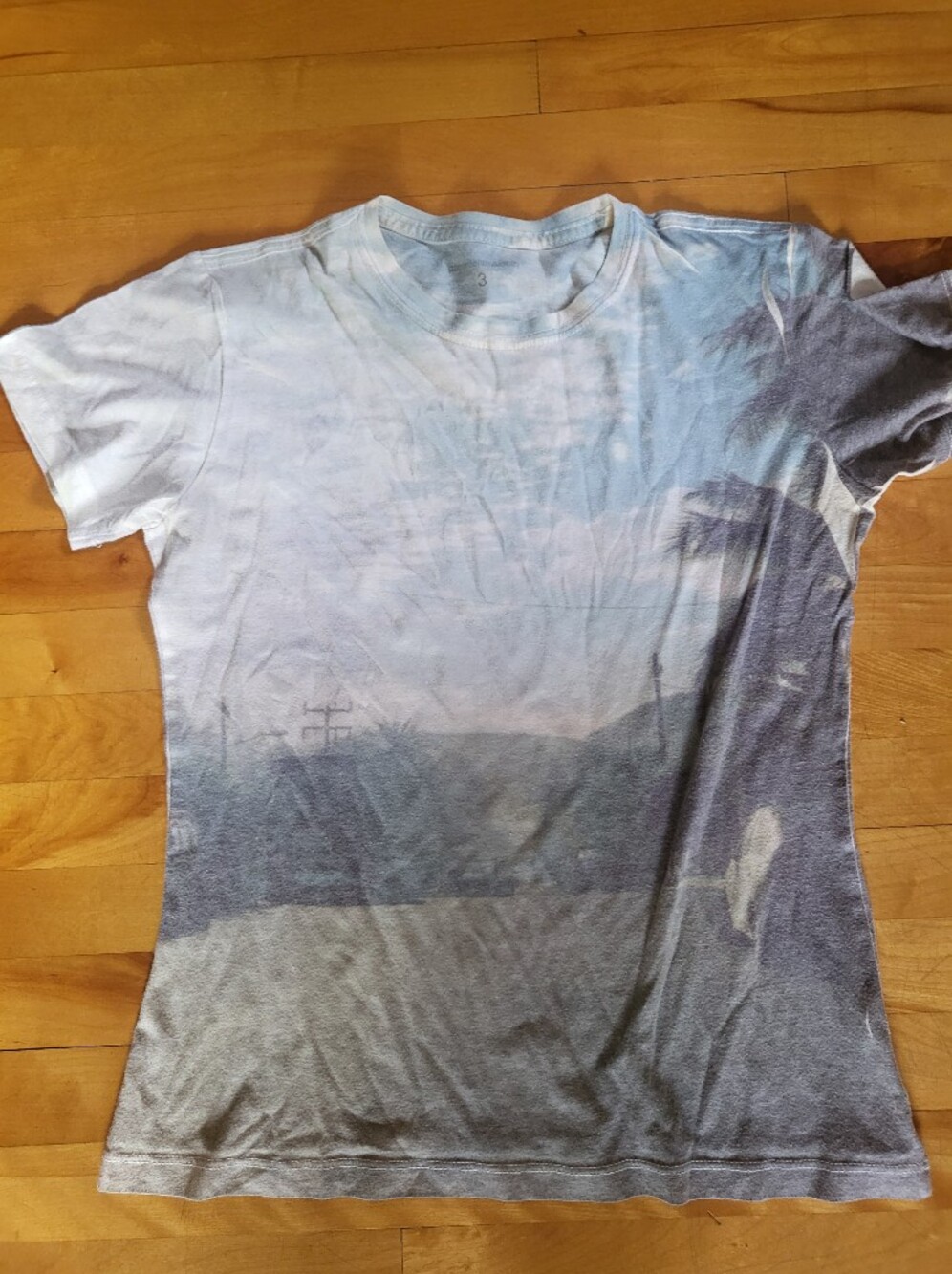 Paper Denim & Cloth Gray and White Ombre Short Sleeve Tee